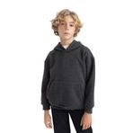 DeFacto Basic Düz Kapüşonlu Sweatshirt Erkek Çocuk, 8-9 Yaş, B7773A8NS, Anthracite, erkek-çocuk