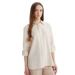 Defacto Basic Gömlek Tunik Ekru Uzun Kollu Tesettür Tunik, 2XL, E0785AX25SP, Ekru-ER98, Kadın, XXL