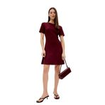 DeFacto Basic Mini Yazlık Elbise Bordo, S, F3179AX25SM, Bordo-BR282, Kadın