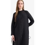 DeFacto Basic Yanları Bağcıklı Tesettür Gömlek Tunik F2182AX25SM - Siyah-BK81