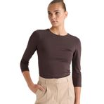 DeFacto Basic Yarım Kollu Çıtçıtlı Body Kahverengi, XS, D6915AX25AU, Kahve-BN207, Kadın
