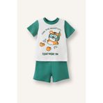 DeFacto Baskılı Kısa Kollu Üst Şort Alt 2li Pijama Takımı Erkek Bebek H8217A526HS