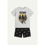 DeFacto Batman Lisanslı 2li Pijama Gri Melanj Takımı Erkek Bebek H8147A526HS