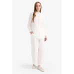 DeFacto Beli Lastikli Basıc Modal Harem Pantolon, 40, F1370AX25SMER105, Ekru, Kadın