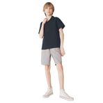 DeFacto Beli Lastikli Cepli Gabardin Şort Erkek Çocuk, 8-9 Yaş, E801GY107431, Gri, Erkek Çocuk