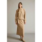 DeFacto Beli Lastikli Maxi Etek Kahverengi, M, G4872AX25WN, Kahve-BN525, Kadın