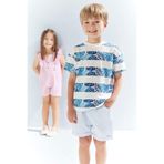 DeFacto Beli Lastikli Şort Erkek Bebek, 24-36 Ay, 25YC3420A5CU-DFCA09, LT.BLUE, Erkek bebek