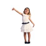DeFacto Beli Lastikli Volanlı Müslin Etek Kız Bebek, 4-5 Yaş, F6570A525SM, Ekru-ER105, Kız bebek