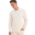 DeFacto Beyaz%100 Pamuk Polo Yaka Uzun Kollu Pike Tişört, XL, D7530AX25SP, Beyaz-WT46, Erkek