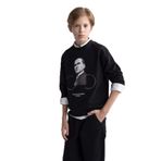 DeFacto Bisiklet Yaka Atatürk Baskılı Sweatshirt Erkek Çocuk, 8-9 Yaş, D8201A8BK81mc, siyah, erkek-çocuk