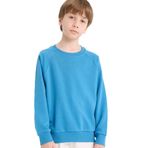 DeFacto Bisiklet Yaka Basic Düz Okul Sweatshirt Erkek Çocuk, 5-6 Yaş, E8415A825AU, Mavi-BE278, erkek-çocuk