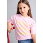 DeFacto Bisiklet Yaka Baskılı Kısa Kollu Tişört Kız Çocuk H7246A826SM - Pembe-PN47 - 11 - 12 Yaş