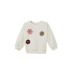 DeFacto Bisiklet Yaka Çiçekli Sweatshirt Kız Bebek, 18-24 AY, G2644A525AU, Bej-BG198, kız-bebek