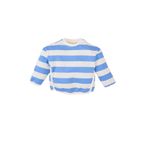 DeFacto Bisiklet Yaka Çizgili Sweatshirt Kız Bebek, 9-12 Ay, E2950A525SP, Mavi-BE194, kız-bebek