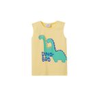 DeFacto Bisiklet Yaka Dinozor Baskılı Atlet Erkek Bebek, 12-18 AY, E1253A525HS, Sarı-YL295, erkek-bebek