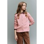 DeFacto Bisiklet Yaka Hırka Kız Çocuk G6979A826SP - Pembe-PN86 - 8 - 9 Yaş
