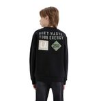 DeFacto Bisiklet Yaka Sırt Baskılı Sweatshirt Erkek Çocuk, 11-12 Yaş, D3035A824WN, Siyah-BK81, erkek-çocuk