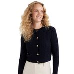 DeFacto Bisiklet Yaka Triko Hırka, 2XL, C9044AX24WN, Lacivert-NV131, Kadın