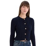DeFacto Bisiklet Yaka Triko Hırka, XL, C9044AX25SP, Lacivert-NV131, Kadın