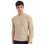 DeFacto Bisiklet Yaka Triko Kazak, 3XL, D3290AX24AU, Bej-BG300, Erkek