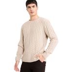 DeFacto Bisiklet Yaka Triko Kazak, XL, G6388AX25CW, Bej-BG766, Erkek