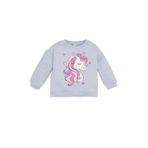 DeFacto Bisiklet Yaka Unicorn Baskılı İçi Yumuşak Tüylü Sweatshirt Kız Bebek, 9-12 Ay, D7198A524WN, Mavi-BE216, kız-bebek