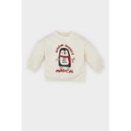 DeFacto Bisiklet Yaka Yılbaşı Temalı İçi Yumuşak Tüylü Sweatshirt Kız Bebek, 12-18 AY, D6229A524WN, Ekru-ER233, kız-bebek