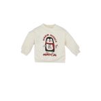 DeFacto Bisiklet Yaka Yılbaşı Temalı İçi Yumuşak Tüylü Sweatshirt Kız Bebek, 18-24 AY, D6229A524WN, Ekru-ER233, kız-bebek