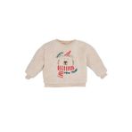DeFacto Bisiklet Yaka Yılbaşı Temalı Pelüş Sweatshirt Erkek Bebek, 12-18 AY, D6594A524WN, Bej-BG286, erkek-bebek