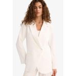 DeFacto Blazer Ceket Beyaz, 38, F8035AX25AU, Beyaz-WT32, Kadın