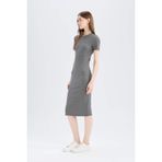 DeFacto Bodycon Fitilli Kaşkorse Midi Elbise, M, E6926AX25SP, Antrasit-AR15, Kadın