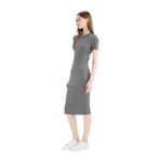 DeFacto Bodycon Fitilli Kaşkorse Midi Elbise, S, E6926AX25SP, Antrasit-AR15, Kadın