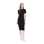 DeFacto Bodycon Fitilli Kaşkorse Midi Elbise, S, E6926AX25SP, Siyah-BK81, Kadın