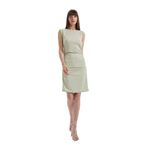 DeFacto Bodycon Krep Kolsuz Mini Elbise, L, D3770AX24AU, Haki-KH494, Kadın