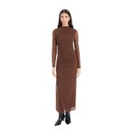 DeFacto Bodycon Maxi Elbise, 2XL, E3548AX24WN, Kahve-BN167, Kadın