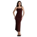 DeFacto Bodycon Maxi Elbise, L, H6454AX26SM, Kahve-BN207, Kadın