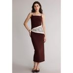 DeFacto Bodycon Maxi Elbise, XL, H6454AX26SM, Kahve-BN207, Kadın