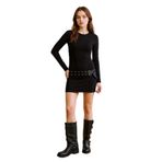 DeFacto Bodycon Mini Elbise Siyah, S, G3397AX25AU, Siyah-BK27, Kadın