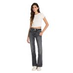 DeFacto Bootcut Düşük Bel Uzun Jean Yıkamalı Pantolon, 32, G2527AX25WN, Antrasit-NM36, Kadın