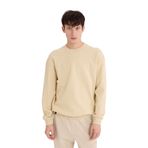 DeFacto Boxy Fit Bisiklet Yaka Basic Düz Pike Sweatshirt, L, E1519AX25SP, Bej-BG155, erkek