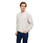 DeFacto Boxy Fit Bisiklet Yaka Basic Düz Pike Sweatshirt, M, E1519AX25AU, Bej-BG766, erkek