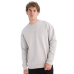 DeFacto Boxy Fit Bisiklet Yaka Baskılı Sweatshirt, M, X8282AZ24AU, Gri-GR184, erkek