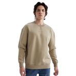 DeFacto Boxy Fit Bisiklet Yaka Baskılı Sweatshirt, S, 3124494, Bej, erkek