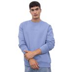 DeFacto Boxy Fit Bisiklet Yaka Baskılı Sweatshirt, S, 3124522, Mavi, erkek