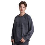 DeFacto Boxy Fit Bisiklet Yaka Sweatshirt, L, H7272AX26SP, Antrasit-AR148, erkek