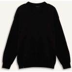DeFacto Boxy Fit Büyük Beden Bisiklet Yaka Pike Sweatshirt H1001AX26SP - Siyah-BK81 - 3XL