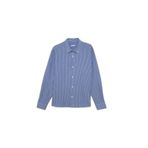 DeFacto Boxy Fit Gömlek Yaka Krinkıl Uzun Kollu Gömlek, 2XL, H2290AX26SP, İndigo-IN272, Erkek