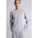 DeFacto Boxy Fit Skuba Dalgıç Kumaş Sweatshirt, L, G6288AX25WN, Gri-GR445, erkek
