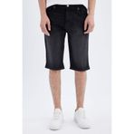 DeFacto C2694AX24SM Siyah-NM40 Regular Fit Jean Bermuda Şort