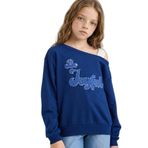 DeFacto Carmen Yaka Sweatshirt Kız Çocuk, 9-10 Yaş, G6827A826SP, Lacivert-NV42, kız-çocuk